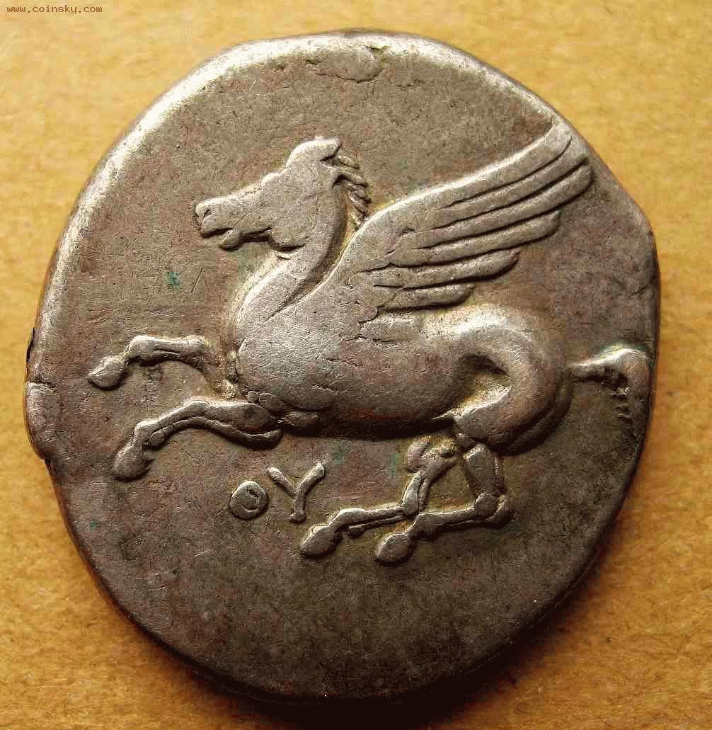 钱币天堂 -- 钱币天堂--泉友藏品--郡守藏泉--古希腊雅典娜背飞马