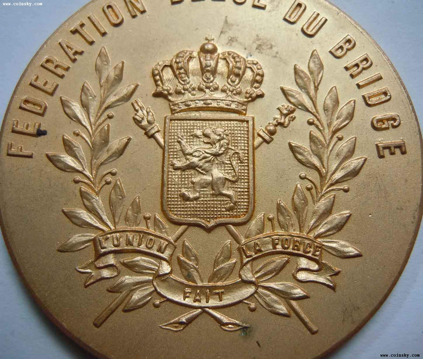 [预订] 比利时早期国徽图案联邦纽带纪念大铜章