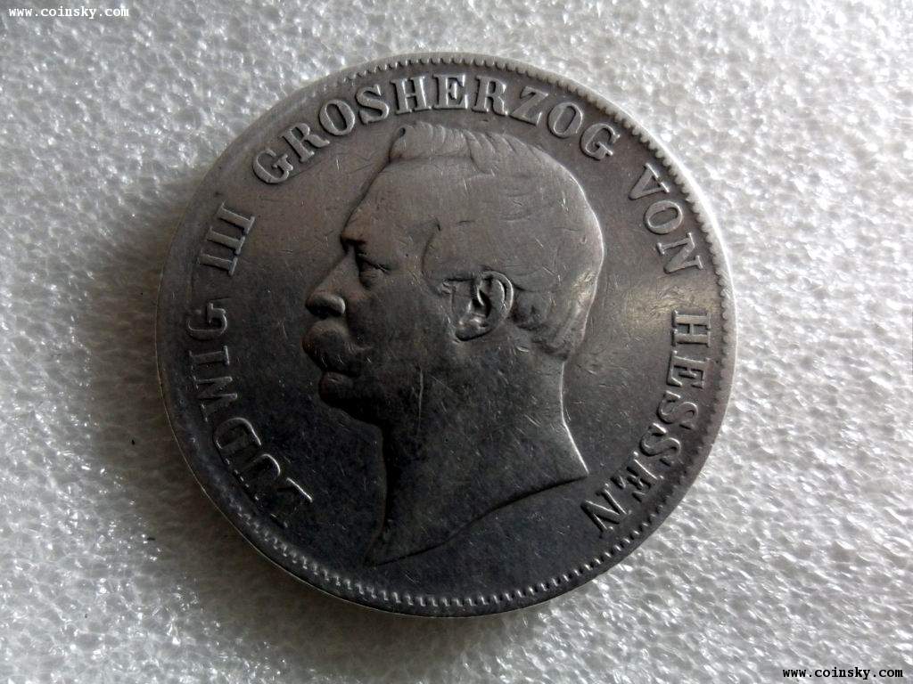狼* - 钱币--查看黑森1858年路德维希三世联合