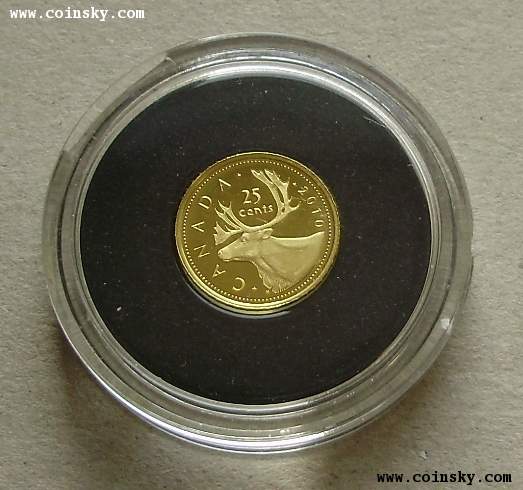 币商城--经典钱币--查看加拿大2010年驼鹿小金