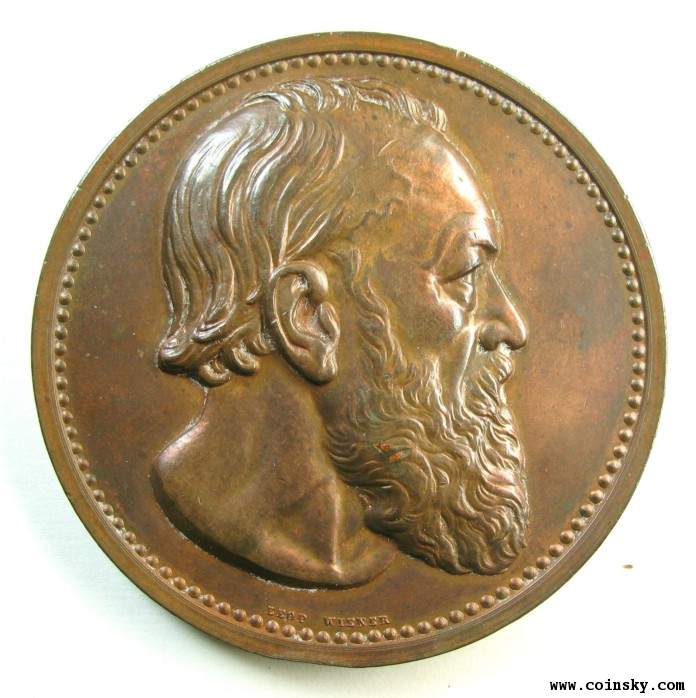 钱币天堂--钱币商城--天业钱币超市--查看法国 高浮雕1881年精美大铜章详细资料