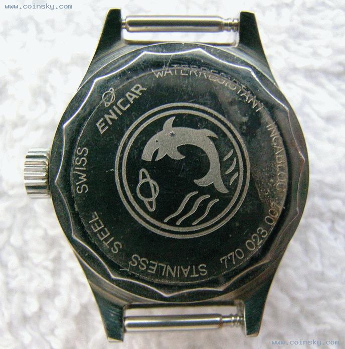 库存完全未用老机械手表:瑞士英纳格(enicar)