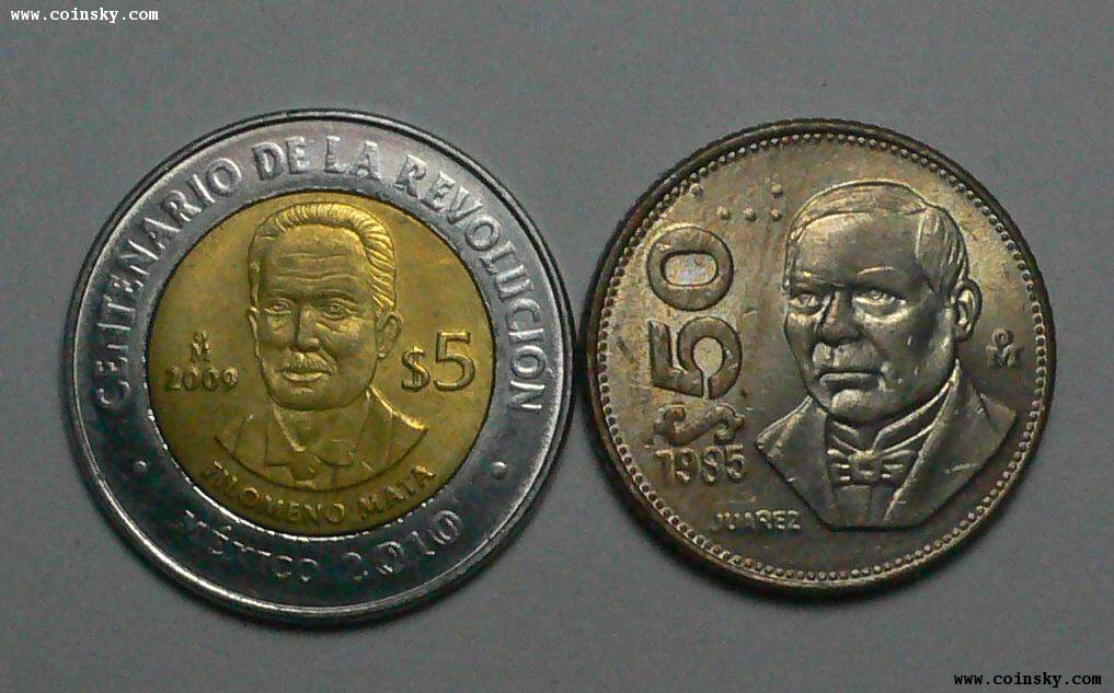 两枚墨西哥钱币_外国硬币_钱币论坛|古币论坛