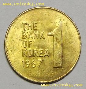 店--查看UNC-韩国1967年1韩元详细资料