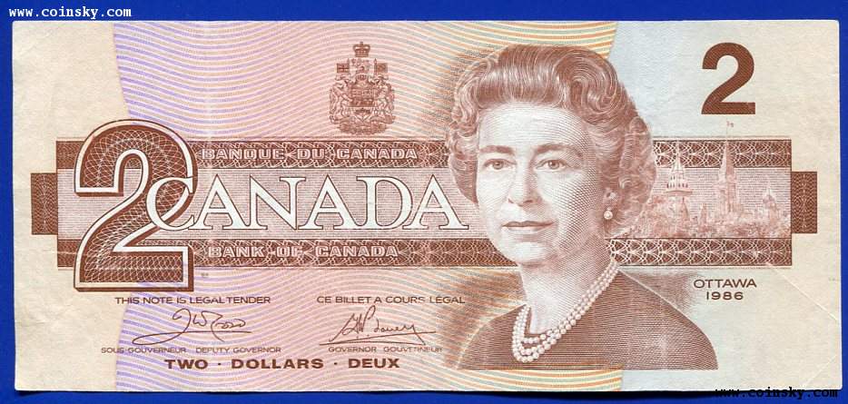 钱币天堂--钱币商城--津友钱币小店--查看加拿大2元纸币详细资料
