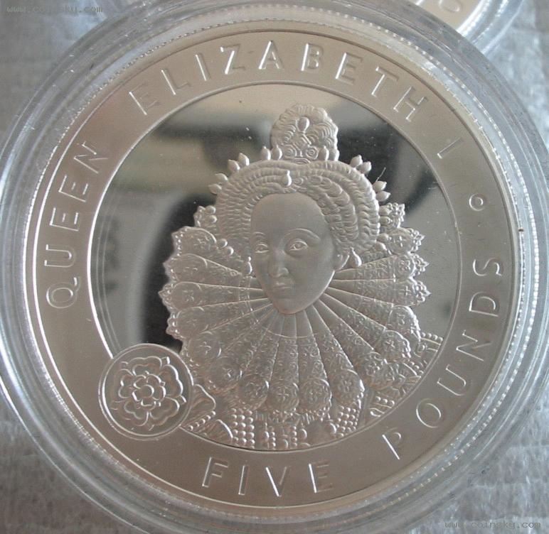 泉外币--查看2006奥尔得尼5镑精制银币女王伊
