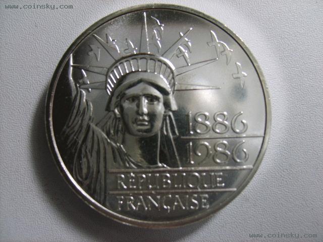 钱币天堂--钱币商城--*雪狼* - 钱币--查看法国加厚自由女神银币详细资料